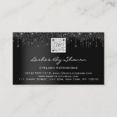 Qr-Code-Logo Schwarze Tropfen Beruflich Visitenkarte (Rückseite)