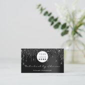 Qr-Code-Logo Schwarze Tropfen Beruflich Visitenkarte (Stehend Vorderseite)