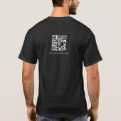 QR-Code-Logo Schwarzes Uniform-Personal-T-Shirt T-Shirt (Rückseite)