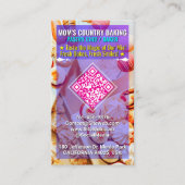 QR-Code, Logo & Slogan (Handmade Chef) Cake-Bäcker Visitenkarte (Vorderseite)