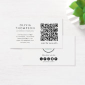 QR Code Logo Social Media Business Cards (Schreibtisch)