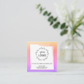 *~* QR Code LOGO - Social Media Icons Bold Colors Quadratische Visitenkarte (Stehend Vorderseite)