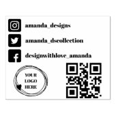 Qr-Code Logo Social Media Icons Gummi Briefmarke Gummistempel (Prägung)