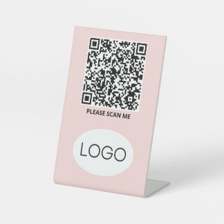 QR-Code-Logo Sockelschild