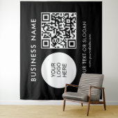 QR-Code-Logo-Text Seminar-Party-Veranstaltung Wandteppich (Beispiel)