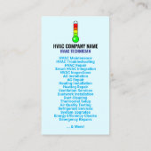 QR-Code, Logo und Slogan | Heizung und Kühlung Visitenkarte (Rückseite)