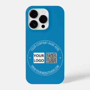 QR Code , Logo und Text iPhone Case - Ihre Farben 14 Pro Hülle