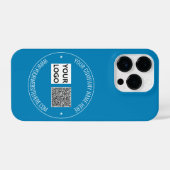 QR Code , Logo und Text iPhone Case - Ihre Farben Hülle (Rückseite (Horizontal))