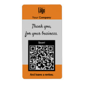 QR-Code-Logo Vielen Dank für Ihr Unternehmen (Vorne)