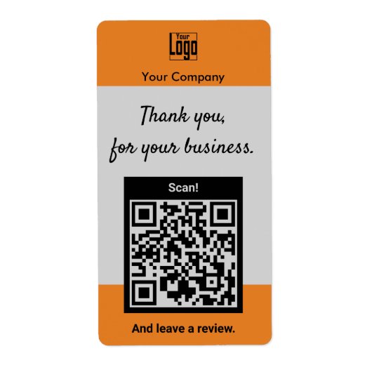 QR-Code-Logo Vielen Dank für Ihr Unternehmen (Vorne)