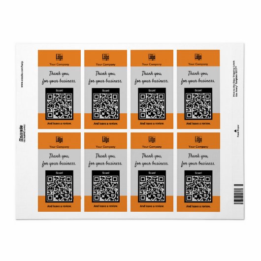 QR-Code-Logo Vielen Dank für Ihr Unternehmen (Vorne)