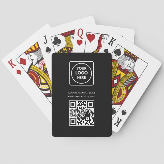 QR-Code-Logo-Website-Scan-benutzerdefinierte Poker Spielkarten (Rückseite)