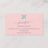 QR Code Logoreinigung Dienstleistungen Goldenes Sk Visitenkarte (Rückseite)