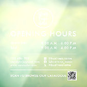 QR-Code-Logos Kontaktdaten zu Geschäftszeiten Weiß Fensteraufkleber (Blatt 3)