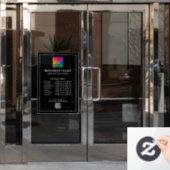 QR-Code-Logos Öffnungszeiten Einfach Minimalistisc Fensteraufkleber (Büro Tür)