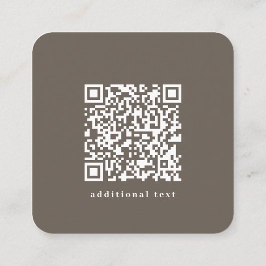 QR-Code & Logos Retro Moderne Moderne Stickereien Quadratische Visitenkarte (Rückseite)