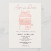 QR Code Love in Bloom Flower Market Bridal Shower Einladung (Vorderseite)