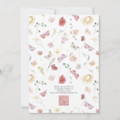 QR Code Love is Blossoming Pink Bridal Shower Einladung (Rückseite)