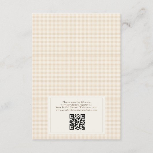 QR Code Love is Brewing Coffee Bridal Shower Einladung (Rückseite)