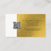 QR Code Loyalität für Luxury Gold Business Logo Visitenkarte (Rückseite)