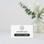 Qr Code Loyalty Card Logo Social Media Icons Treuekarte (Stehend Vorderseite)
