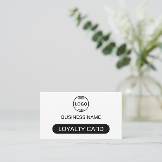 Qr Code Loyalty Card Logo Social Media Icons Treuekarte (Stehend Vorderseite)