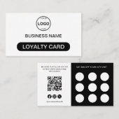 Qr Code Loyalty Card Logo Social Media Icons Treuekarte (Vorne/Hinten)