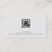 QR Code Luxury Holographic Glitzer Makeup Artist Visitenkarte (Rückseite)