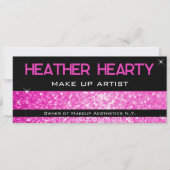 QR Code Luxury Hot Pink Girl Neon Geschenkgutschei (Vorderseite)