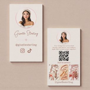 QR-Code Luxus Moderne Social Media Influencerin  Visitenkarte