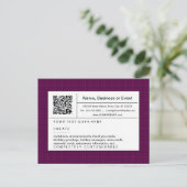 QR-Code: magenta kariert Einladungspostkarte (Stehend Vorderseite)
