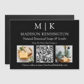 QR-Code-Magnet für Monogramm oder Add-Foto Magnetkarte (Vorne/Hinten)