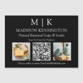 QR-Code-Magnet für Monogramm oder Add-Foto Magnetkarte (Vorderseite)