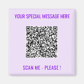 QR Code Magnet Geschenk mit benutzerdefiniertem Te (Vorne)