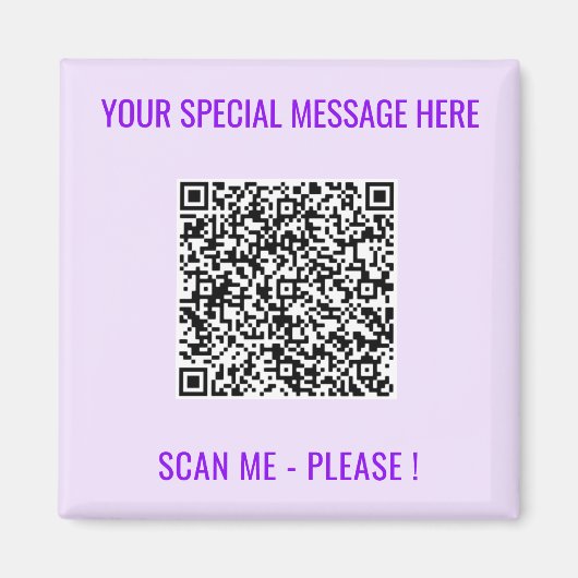 QR Code Magnet Geschenk mit benutzerdefiniertem Te (Vorne)