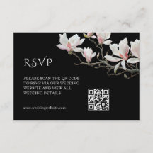 QR-Code | Magnolie-Einschlusskarte