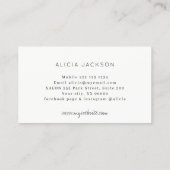 QR CODE Make-up artist haar salon modern floral Visitenkarte (Rückseite)