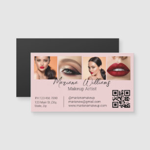 qr code makeup artist 4 Foto pink business magnet