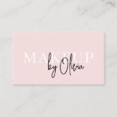 QR Code Makeup Artist Blush Pink Social Media Visitenkarte (Vorderseite)