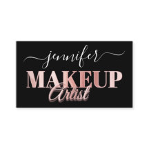 QR Code Makeup Artist Gold Confetti Rose Black