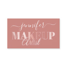 QR Code Makeup Artist Gold Confetti Rose Pulver