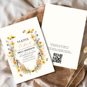 QR Code Mama to Bee Wildblume Baby Shower Einladung