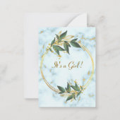 QR Code Marble Gold Baby Girl Dusche Einladung (Rückseite)