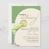 QR Code Margs and Matrimony Modernes Brautparty Einladung (Vorderseite)