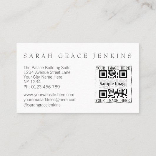 QR Code-Marine-Blau-Gold Visitenkarte (Rückseite)