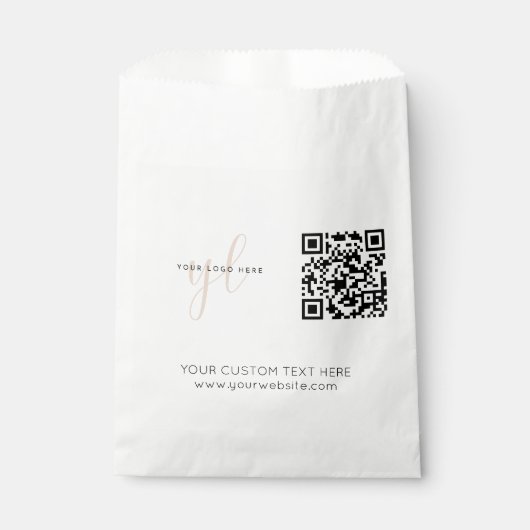 QR-Code-Marketing für einfache Geschäftslogos Geschenktütchen (Vorderseite)