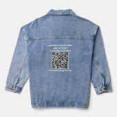 QR Code Marketing für Unternehmen Kundenspezifisch Jeansjacke (Rückseite)