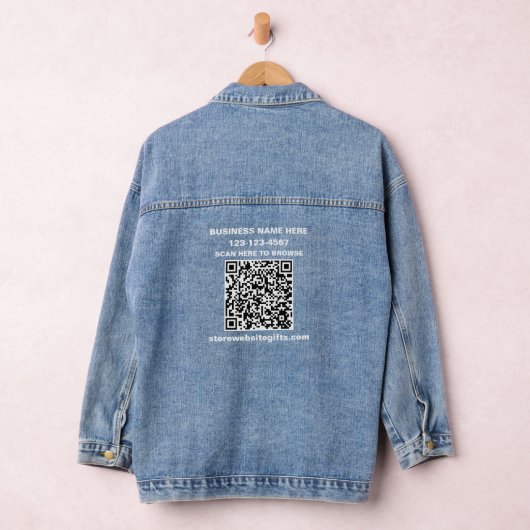 QR Code Marketing für Unternehmen Kundenspezifisch Jeansjacke (Hangar)