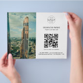 QR-Code-Marketing für Unternehmen Modernes Foto Flyer (Hand)
