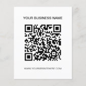 QR Code Marketing WerbeBlack & White Flyer (Vorne)